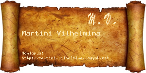 Martini Vilhelmina névjegykártya